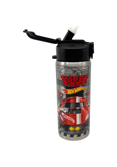 Okul Matarası 3437-hot Wheels Çelik Matara Çok Renkli