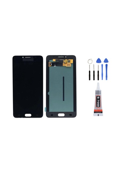 Samsung C7 Pro C7010 Siyah Uyumlu Lcd Ekran Dokunmatik Tamir Seti Yapıştırcı Set Yedcom