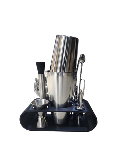 10 Parça Avantajlı Kokteyl Hazırlama Seti Boston Shaker 750 Ml Stand Hediyeli, Kutulu