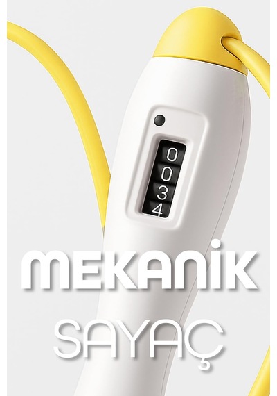 Atlama İpi Uzunluk Ayarlanabilir Mekanik Sayaçlı Ayarlı Göstergeli Atlama İpi Jump Rope 5006
