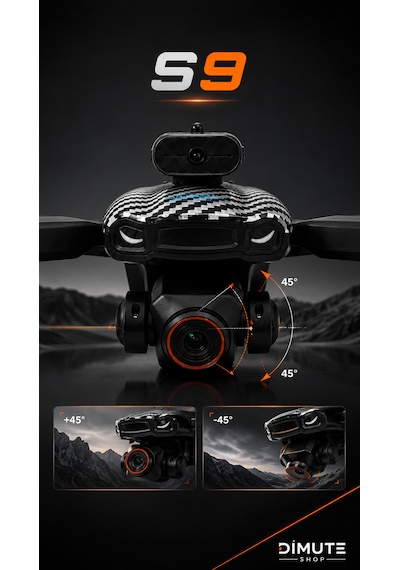S9 Aerial Drone Hd 4k Kamera Brushless Motor 3000mah Batarya