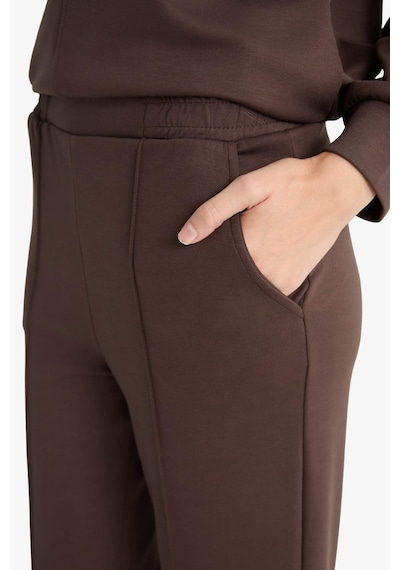 Defacto - Regular Fit Beli Lastikli Eşofman Altı E1954AX25SP Kahve