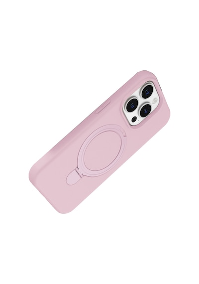 Apple iPhone Uyumlu  15 Pro Max Uyumlu Regal Magsafe Standlı Kapak - Açık Pembe