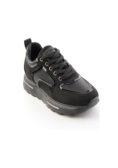 Bambi Siyah Siyah Süet Kadın Sneaker K01313003072
