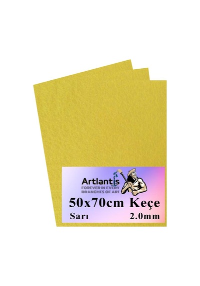 Sarı Keçe 50x70 Cm 2.0 Mm 3 Adet Renkli Hobi Keçesi Elişi Keçesi Anasınıfı Kreş Okul Öncesi