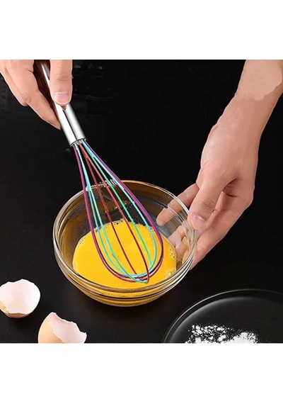Yenigeldi 1 Adet Renkli Silikon Yapışmaz Çırpıcı Pratik Yumurta Çırpıcı Yemek Pişirmek Için 29 Cm Diğer