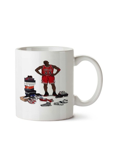 Chicago Bulls Michael Jordan İki Tarafı Baskılı Kupa Bardak Çok Renkli