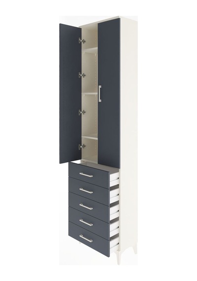 Arges Dolap 4 Raflı 5 Çekmeceli 2 Kapaklı 60x30x243 Aytaşı-an... Aytaşı