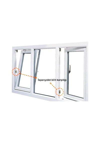 8 Adet Pimapen Pvc- Pencere Ve Kapı Kilit İspanyolet Karşılığı Tek Delikli Standart Model Zam