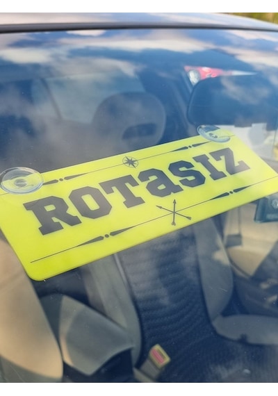 Rotasız Yazılı Vantuzlu Dekor Pleksi Plaka