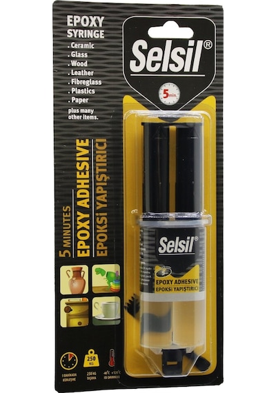 Selsil Epoxy Syrınge Adhesive Şırınga Epoksi Yapıştırıcı 28gr. Al