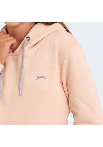 Slazenger KESHIAN IN Kadın Kapüşonlu Cepli Bej Sweatshirt