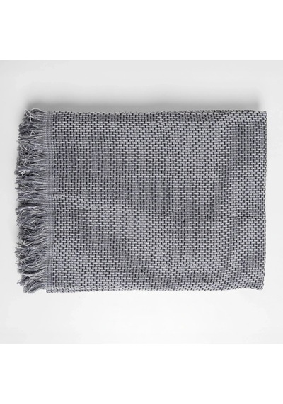 Curly Çift Kişilik Battaniye Siyah Gri 200x220 Cm Diğer
