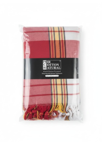 Premium Klasik Hamam Peştemali 2 Li Set %100 Pamuk Spa & Gelin Hamamı 250 Gr Kırmızı
