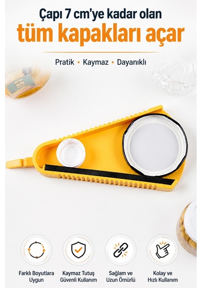 Kavanoz Açacak Şişe Kapağı Açacağı Kavanoz Kapak Açma Sıkma Konserve Açacağı Diğer