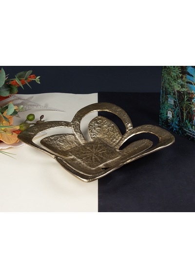 Festıve Kare Meyvelık Gold 28x28x6 Cm