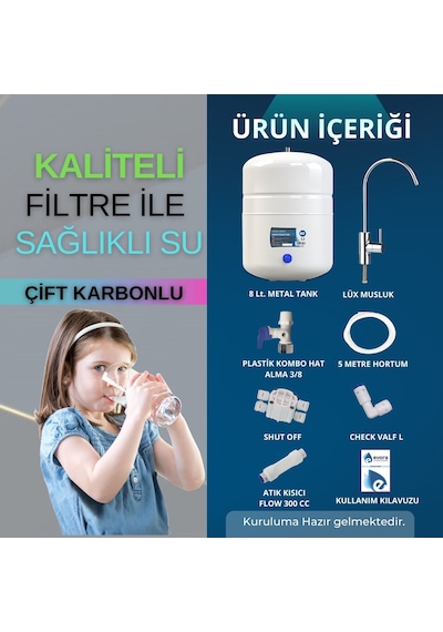 8 Lt. 5 Aşamalı Açık Kasa Pompalı Su Arıtma Cihazı 8 Lt. 5 Aşamalı Açık Kasa Pompalı Su Arıtma Cihazı