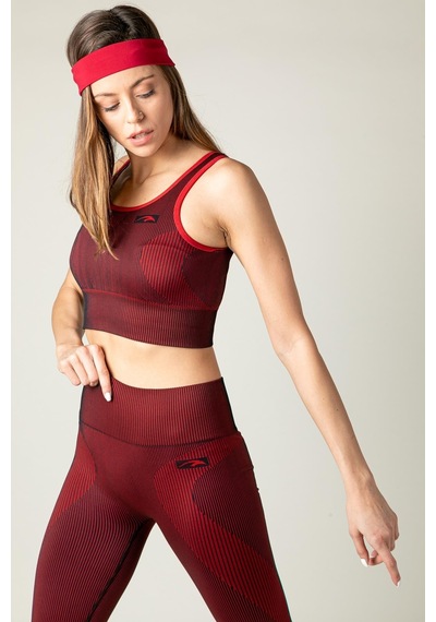 Maraton Active Slimfit Kadın Bisiklet Yaka Kolsuz Spor Siyah Bra 813055-Siyah