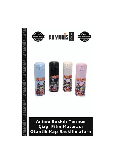 Anime Baskılı Termos Çizgi Film Matarası Otantik Kap Baskilimatara Diğer