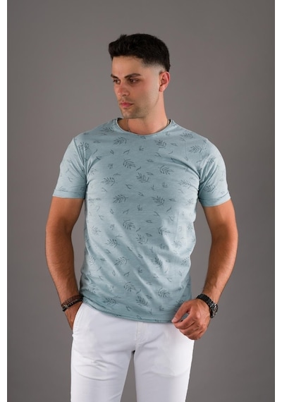 Slimfit Baskılı Pamuklu Erkek Penye T-Shirt (547973477)