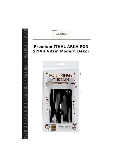 Premium İthal Arka Fon Siyah   Modern Dekor