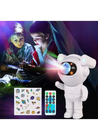 Stickerlı ,kumandalı Astronot Model Gece Lambası -