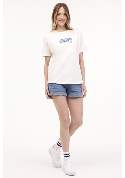 Lumberjack Wl Sorento 11ss179 4fx Ekru Kadın Kısa Kol T-shirt 000000000101697591 Bej