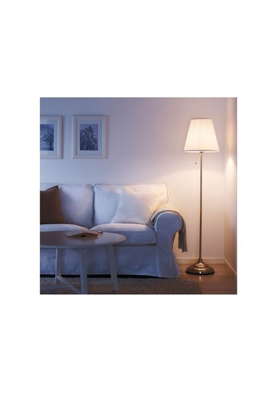 Ikea Årstıd Yer Lambası, Beyaz-nikel Kaplama, 155 Cm Diğer