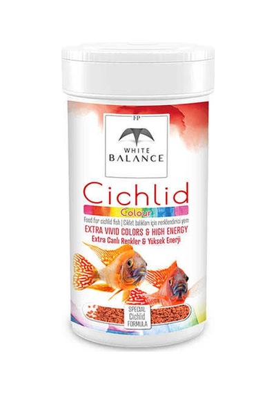 White Balance Cichlid Colour 100 ML Çiklet Balık Yemi Ku