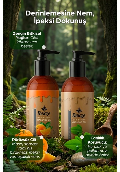 "yenilebilir Portakal Aromalı & Natural Masaj Yağı 120 Ml Doğal Ve Rahatlatıcı Vücut Bakım Yağı" - 300590082