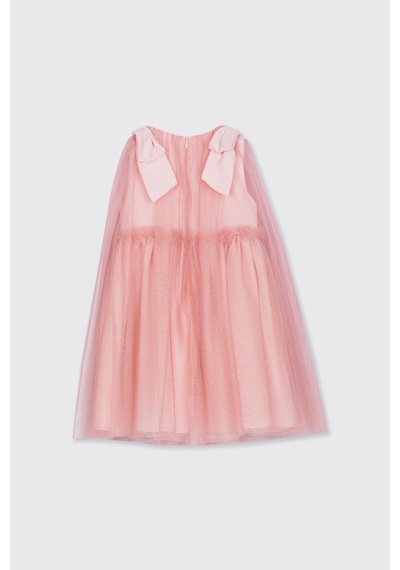 Panço Patachou Kız Çocuk Beyaz Elbise Pembe