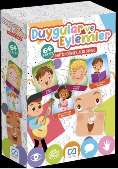 Ca Games Duygu ve Eylemler 64 Parça Eğitici Görsel Algı Oyunu