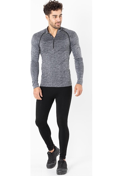 Miofit Erkek Ultimate Fermuar Yakalı Uzun Kollu Dikişsiz Spor Tiş