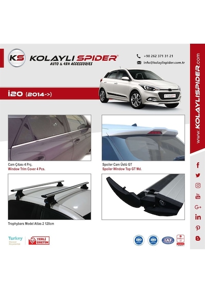 Hyundai İ20 Arka Difüzör Çıtası Krom 2014-2018 N11.1768