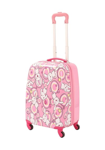 Mçs Baskılı Abs Çocuk Valizi V307 Pembe-tavşan Baskı