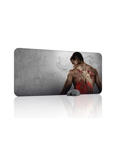 Yakuza Kaymaz Dikişli Kauçuk Oyuncu Mousepad V5 - 90x40 Xxl Gaming Mouse Pad Fare Altlığı