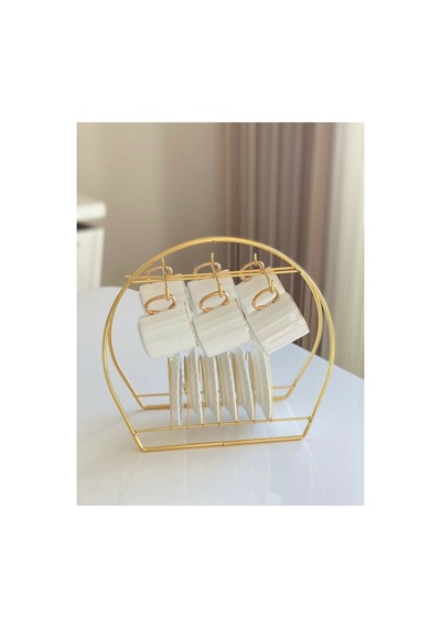 Home Altın Rengi Fincanlık Gold Fincan Standı Sorelis 6lı Sunum Gold Diğer