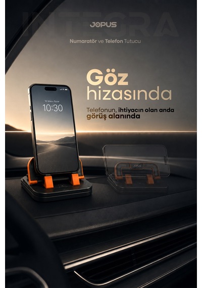 Araç İçi 360 Dönebilen Numaratörlü Telefon Tutucu Torpido Üstü Tablet Parkmatik Katlanabilir Standlı