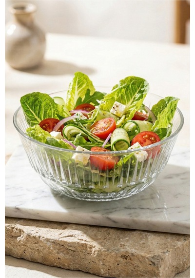 Lav Alinda Cam Salata Kasesi Tekli Ekstra Büyük 2050 ml (Sunum Kasesi , Hazırlık Kasesi)