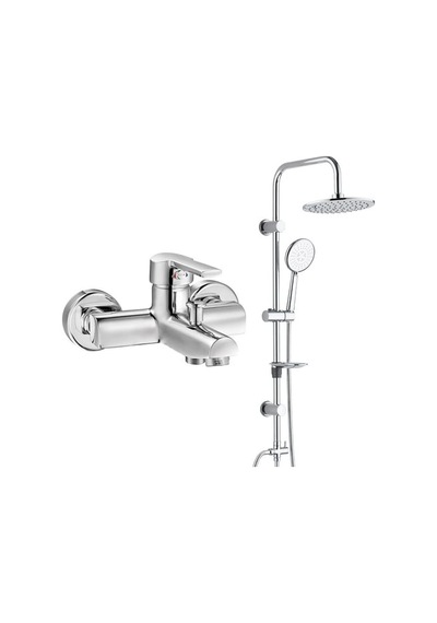 E.c.a. Delta Banyo Bataryası+t-may Banyo Bostan Oval Tepe Duş Takımı Seti - Krom - Paslanmaz