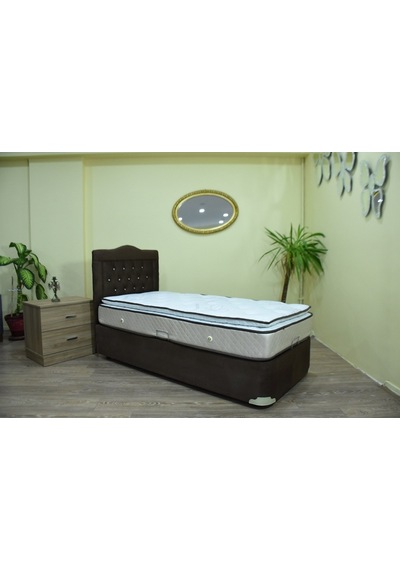 Bengimobilya Baza Başlık Ful Ortopedik Pamuk Pedli Yatak Tay Tüy Silinir Model (303443720)
