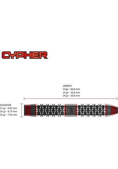 Winmau Cypher %90 Tungsten Çelik Uçlu Dart Oku