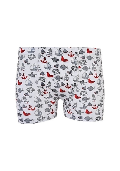 Tutku 6Lı Erkek Çocuk Renkli Boxer Desenli Baskılı Pamuklu Rahat