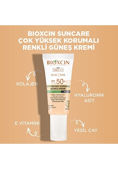 Bioxcin Sun Care Çok Yüksek Korumalı Yağlı Ciltler Için Renkli Güneş Kremi Tinted Spf 50+ 50 Ml