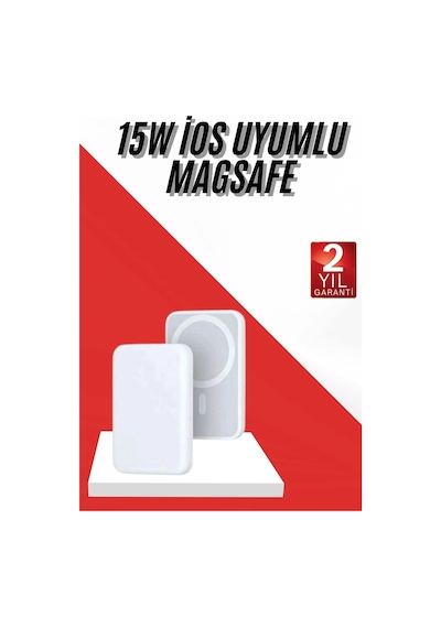 İos Uyumlu Magsafe Kablosuz 15w Şarj Powerbank Magesafe Renkli