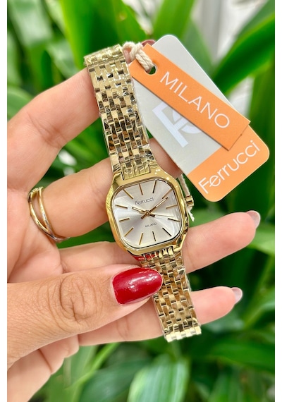 Çelik Kordon Su Geçirmez Garantili Kadın Kol Saati Gold