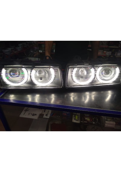 Bmw E46 Beyaz Renk Angel Eyes Encıl Halka Seti 4 Adet