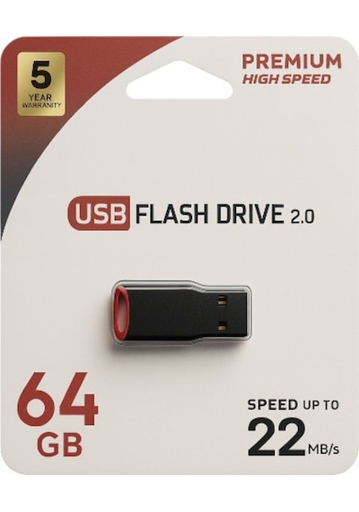 64gb Usb Bellek Usb2.0 - Siyah- Tek Ebat