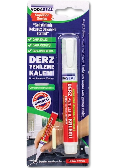 Vodaseal Süper Seri Derz Yenileme Kalemi Tekli Beyaz