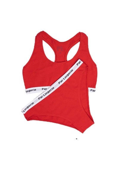 Parlingerie Sporcu Büstiyer Takım Kırmızı